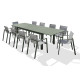 Ensemble table et chaises de jardin en aluminium DCB Garden 10 personnes noir Miami