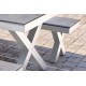 Table de jardin ANNECY (175x100) en aluminium et plateau HPL - BLANC