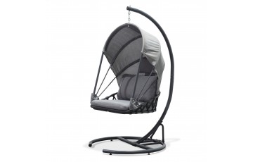 Balancelle de jardin LACANAU avec coussins - GRIS ANTHRACITE