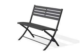 Banc de jardin pliant MARIUS en aluminium - GRIS ANTHRACITE