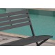 Banc de jardin pliant MARIUS en aluminium - GRIS ANTHRACITE