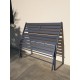 Banc de jardin pliant MARIUS en aluminium - GRIS ANTHRACITE
