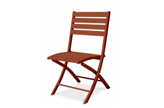 Chaise de jardin pliante MARIUS en aluminium - TERRACOTTA