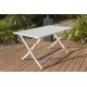 Table de jardin pliante MARIUS (140x80 cm) en aluminium - GRIS