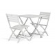 Lot composé d'une table de jardin MARIUS-TB70-GRIS pliante et de 2 chaises MARIUS-CP-GRIS pliantes
