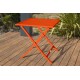 Guéridon de jardin pliant MARIUS (70x70 cm) en aluminium - ORANGE