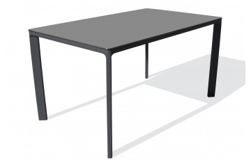 Table de jardin MEET (160x90 cm) en aluminium laqué et peinture Epoxy - GRIS ANTHRACITE