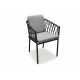 Fauteuil de jardin PILAT en aluminium et corde - GRIS ANTHRACITE