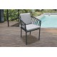 Fauteuil de jardin PILAT en aluminium et corde - GRIS ANTHRACITE