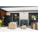 Coffre de jardin SCATOLA 350L en acier galvanisé - GRIS ANTHRACITE