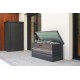 Coffre de jardin SCATOLA 350L en acier galvanisé - GRIS ANTHRACITE