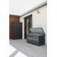 Coffre de jardin SCATOLA 350L en acier galvanisé - GRIS ANTHRACITE