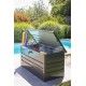 Coffre de jardin SCATOLA 350L en acier galvanisé - GRIS ANTHRACITE