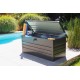 Coffre de jardin SCATOLA 600L en acier galvanisé - GRIS ANTHRACITE