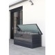 Coffre de jardin SCATOLA 600L en acier galvanisé - GRIS ANTHRACITE
