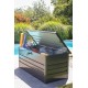 Coffre de jardin SCATOLA 600L en acier galvanisé - GRIS ANTHRACITE