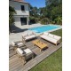 Salon bas de jardin SERENA 7 places en bois d'acacia - WOOD