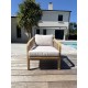 Salon bas de jardin SERENA 7 places en bois d'acacia - WOOD