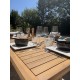 Ensemble repas de jardin SERENA (170x90 cm) 6 places en bois d'acacia - WOOD
