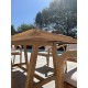Ensemble repas de jardin SERENA (170x90 cm) 6 places en bois d'acacia - WOOD