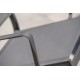 Fauteuil de jardin empilable STOCKHOLM en textilène et aluminium - GRIS ANTHRACITE