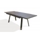 Table de jardin STOCKHOLM (150/225x96 cm) en aluminium avec rallonge intégrée - GRIS ANTHRACITE