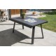 Table de jardin STOCKHOLM (150/225x96 cm) en aluminium avec rallonge intégrée - GRIS ANTHRACITE