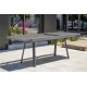 Table de jardin STOCKHOLM (150/225x96 cm) en aluminium avec rallonge intégrée - GRIS ANTHRACITE
