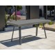 Table de jardin STOCKHOLM (150/225x96 cm) en aluminium avec rallonge intégrée - GRIS ANTHRACITE