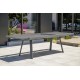 Table de jardin STOCKHOLM (200/300x96 cm) en aluminium avec rallonge intégrée - GRIS ANTHRACITE