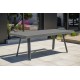 Table de jardin STOCKHOLM (200/300x96 cm) en aluminium avec rallonge intégrée - GRIS ANTHRACITE