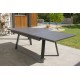 Table de jardin STOCKHOLM (200/300x96 cm) en aluminium avec rallonge intégrée - GRIS ANTHRACITE