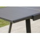 Table de jardin STOCKHOLM (200/300x96 cm) en aluminium avec rallonge intégrée - GRIS ANTHRACITE