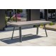 Table de jardin STOCKHOLM (200/300x96 cm) en aluminium et céramique avec rallonge intégrée - GRIS ANTHRACITE