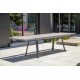Table de jardin STOCKHOLM (200/300x96 cm) en aluminium et céramique avec rallonge intégrée - GRIS ANTHRACITE