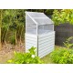 Mini serre de jardin adossable simple STRETTO (62x120 cm) en acier galvanisé - BLANC