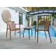 Lot composé de 2 fauteuils de jardin TIAGO-FT-TERRACOTTA empilables