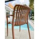 Lot composé de 2 fauteuils de jardin TIAGO-FT-TERRACOTTA empilables