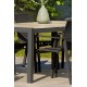 Table de jardin VENISE (195x90 cm) en aluminium et céramique - GRIS ANTHRACITE