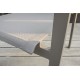 Fauteuil de jardin empilable ZAHARA en aluminium et textilène - TAUPE