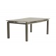 Table de jardin ZAHARA (180/240x100 cm) en aluminium avec rallonge automatique - TAUPE