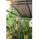 ABRI BARBECUE (240x150 cm) en aluminium et polycarbonate - GRIS ANTHRACITE