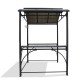 ABRI BARBECUE (240x150 cm) en aluminium et polycarbonate - GRIS ANTHRACITE