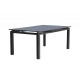 Table de jardin MIAMI (180/240X100 cm) en aluminium avec rallonge automatique - GRIS ANTHRACITE