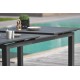 Table de jardin MIAMI (180/240X100 cm) en aluminium avec rallonge automatique - GRIS ANTHRACITE