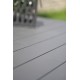 Table de jardin MIAMI (180/240X100 cm) en aluminium avec rallonge automatique - GRIS ANTHRACITE