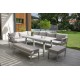 Ensemble repas de jardin ANTALYA 9 places en aluminium - GRIS