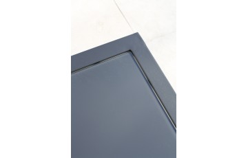 Salon de jardin d'angle BEAUBOURG 6 places en aluminium - GRIS ANTHRACITE