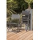 Chaise de jardin pliante C43 en aluminium gris anthracite et textilène - NOIR