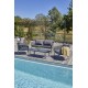 Salon bas de jardin CAMARGUE 4 places en corde tissée et aluminium - GRIS ANTHRACITE